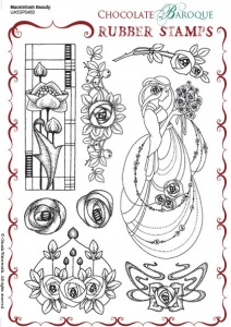 Mackintosh Beauty Rubber stamp sheet - A5
